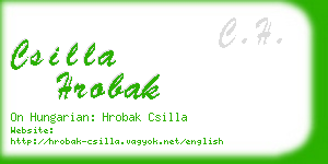 csilla hrobak business card